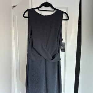 NWT Nordstrom Free Press Metallic Sparkle Twist Wrap Cocktail Dress XL